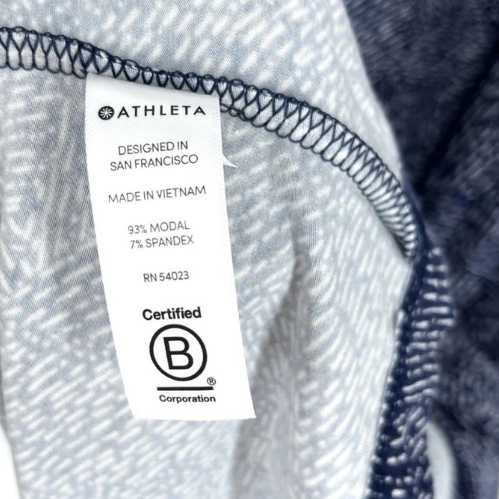 Athleta Santorini Navy and White Textured Casual Dress Size Small EUC - Picture 9 of 9